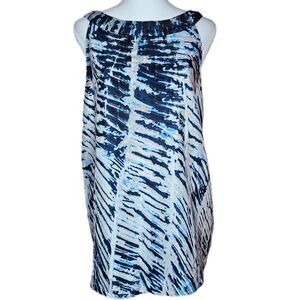 Nic + Zoe Abstract Print Sleeveless Tunic Silk Blend Women's Medium Lightweight
